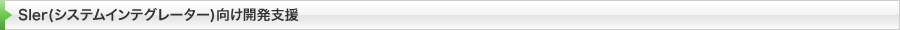 Sler(システムインテグレーター)向け開発支援